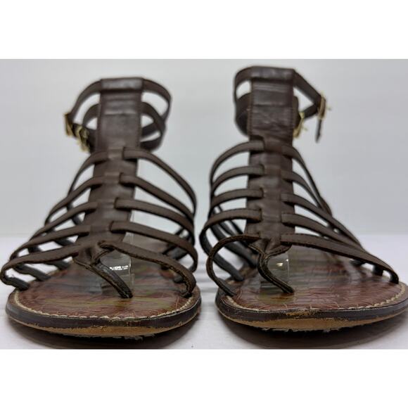 Sam Edelman Chocolate Brown Gilda Gladiator Sandals Size 10 Strappy Retail $110 - Picture 4 of 7